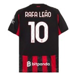 Günstige Fußballtrikots AC Mailand Rafael Leao 10 Heimtrikot 2025-26 Kurzarm Günstige Fußballtrikots AC Mailand Rafael Leao 10 Heimtrikot 2025-26 Kurzarm
